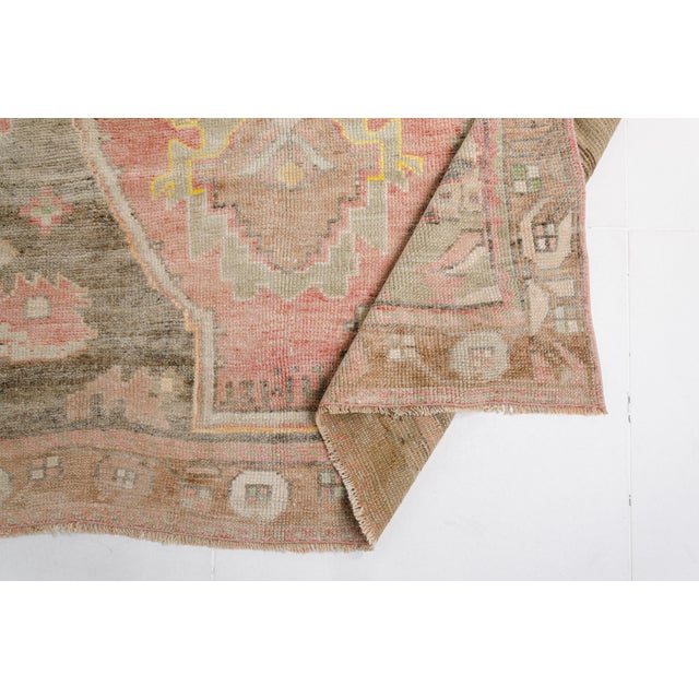 Hand-Knotted Vintage Anatolian Rug, Pale Earth Tone Minimalist Carpet For Sale - Image 4 of 10
