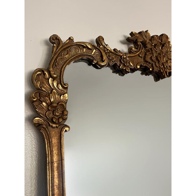 Antique French Rococo Giltwood Mirror For Sale - Image 10 of 11