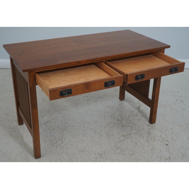 Arts & Crafts Stickley Mission Oak Arts & Crafts Desk For Sale - Image 3 of 18