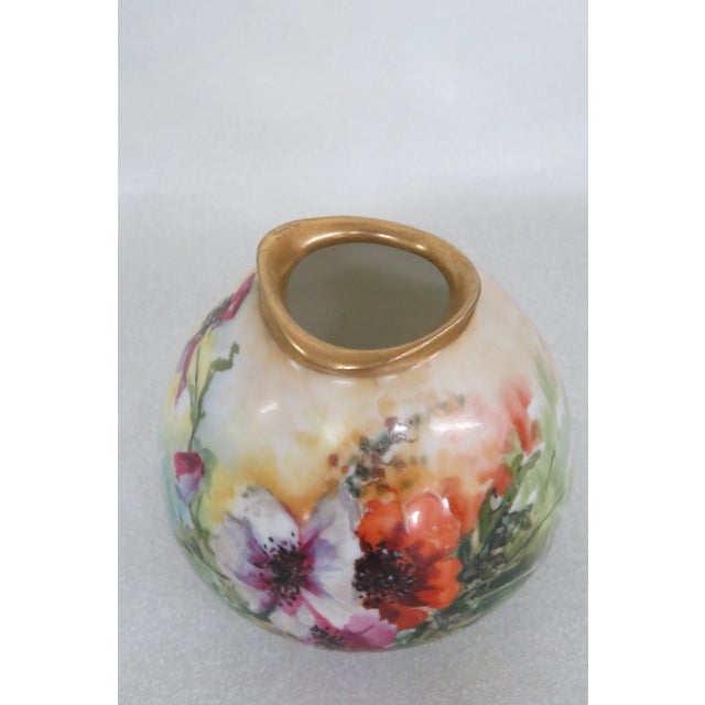 Ceramic Rs Germany Porcelain Hand Painted Flowers Small Vase For Sale - Image 7 of 13