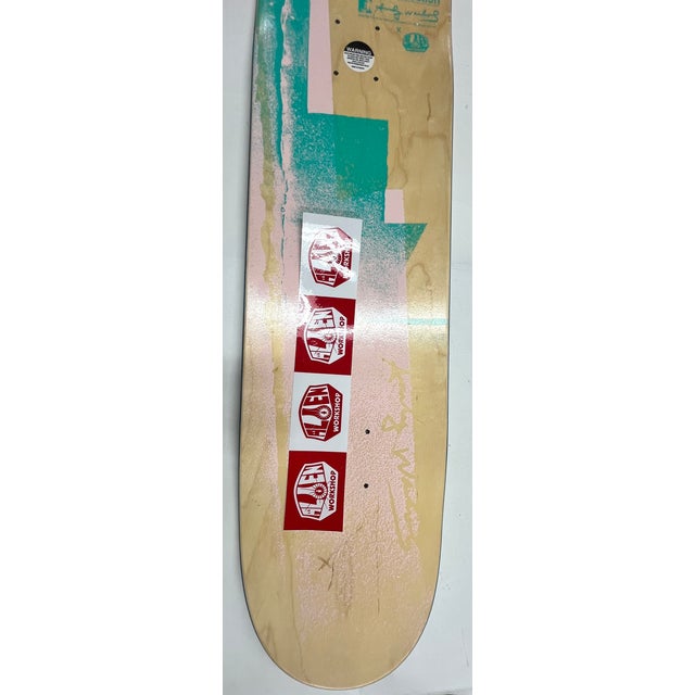 Turquoise Contemporary Andy Warhol Skateboard Deck For Sale - Image 8 of 8