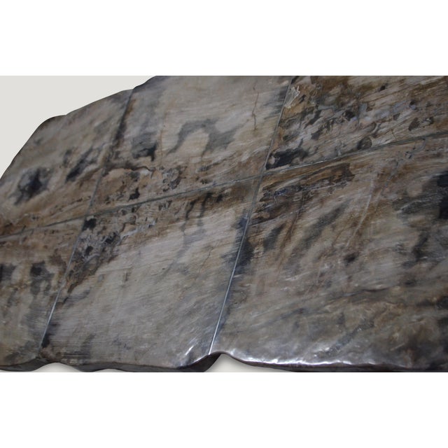 Contemporary Andrianna Shamaris Petrified Wood Table For Sale - Image 3 of 18