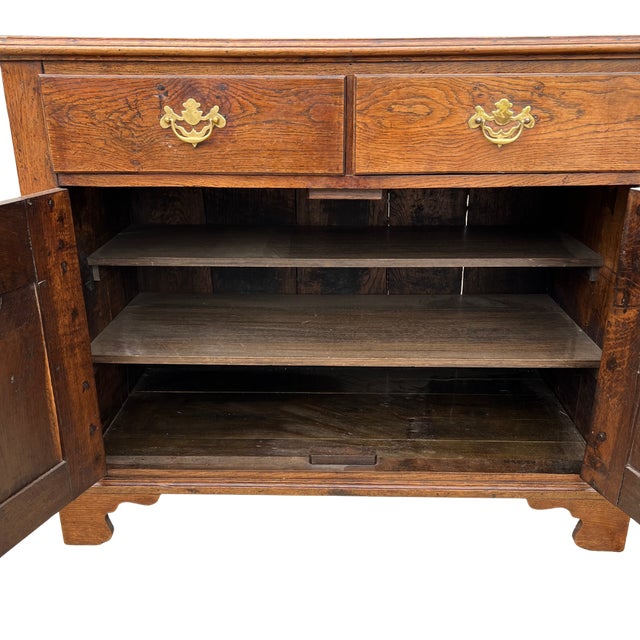 Wood Late 19th Century English Oak Cupboard For Sale - Image 7 of 11