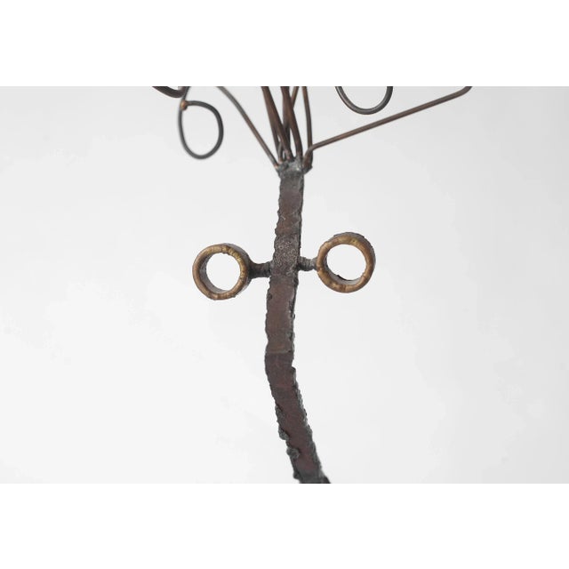 Mid 20th Century Abstract Brutalist Style Mixed Metal Bird Sculpture For Sale - Image 11 of 12