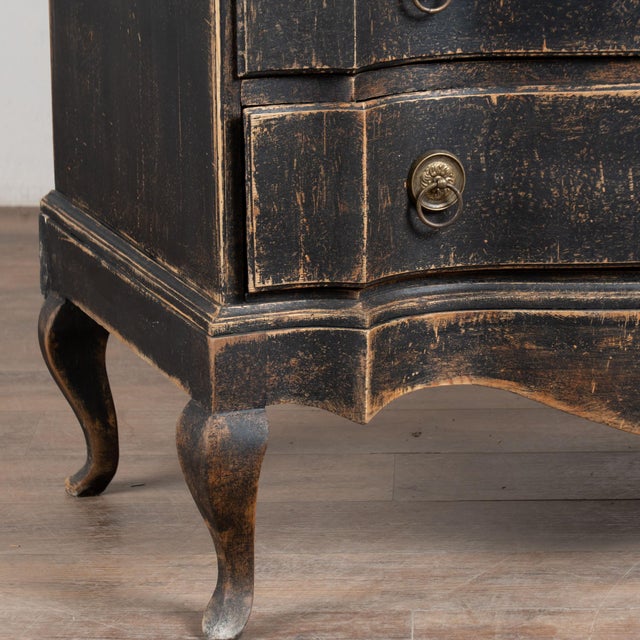 18th Century Black Danish Oak Chest of Four Drawers For Sale - Image 9 of 15