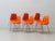 Orange Stacking Chairs Europa by Helmut Starke for Embru, 1970s For Sale - Image 3 of 15