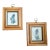 20th Century Pair of Silhouette Lithograph Print Portraits in Birdseye Maple Frames For Sale