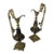 Vintage Elegant Brass Mantel Pitchers / Ewers - a Pair For Sale