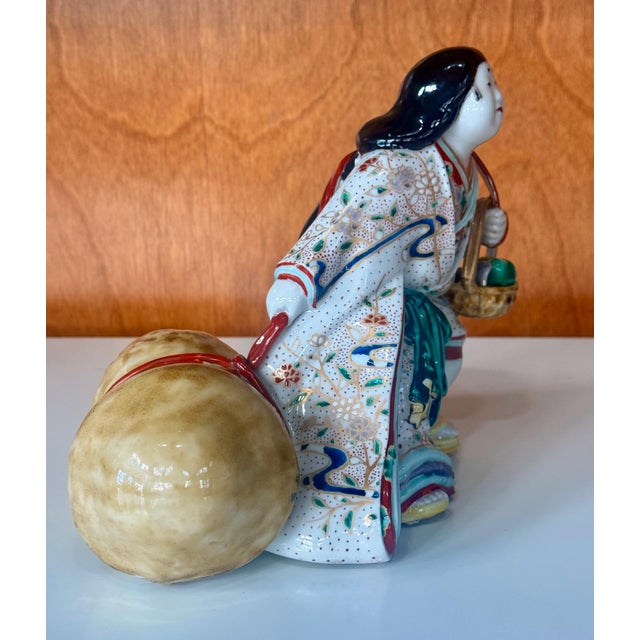 Japanese Imari Porcelain Okimono Otafuku Erotic Aspect Meiji Period For Sale - Image 11 of 18