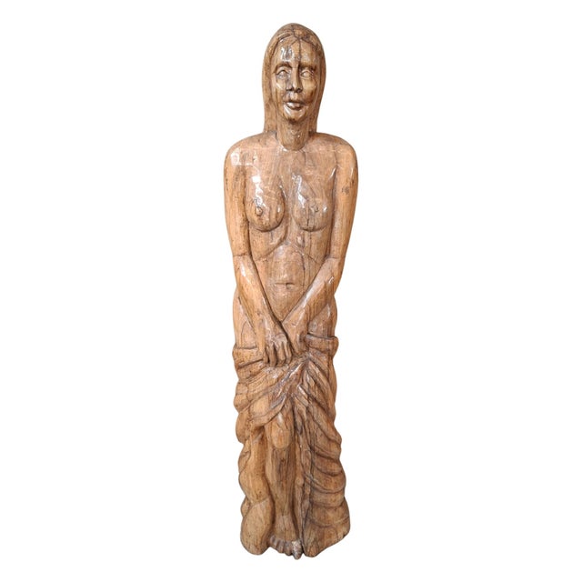 20th Century Wooden Sculpture of Female Nude For Sale - Image 16 of 17