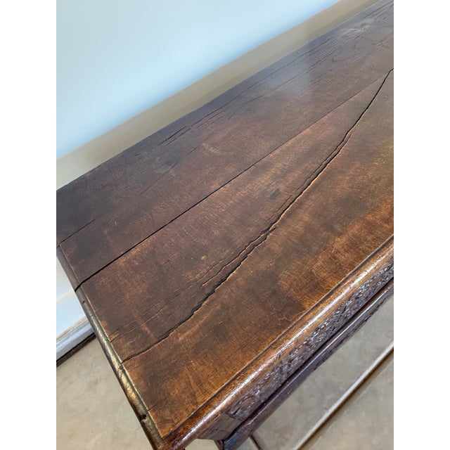 Large 18th Century Spanish Colonial Carved Coffer Trunk For Sale In Phoenix - Image 6 of 6