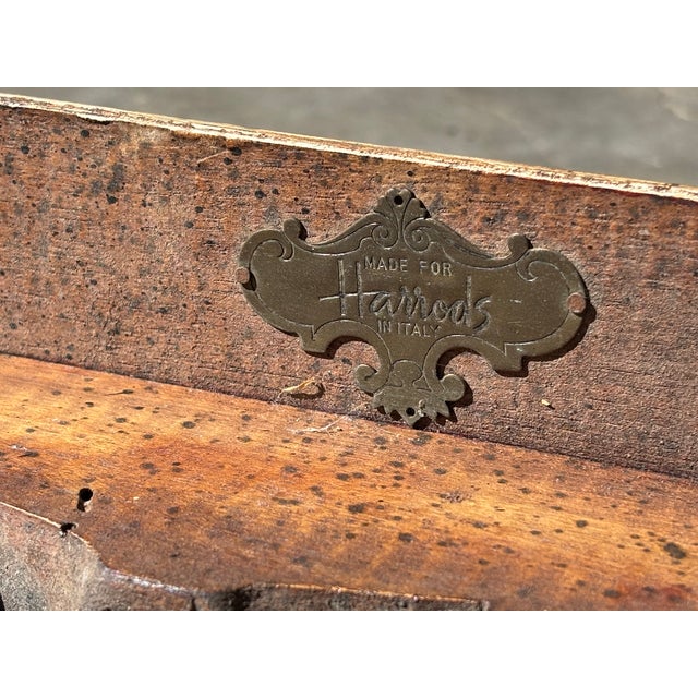 Gold Vintage Italian Painted Baroque Style Coffee Table from Harrods, 1920 For Sale - Image 8 of 9