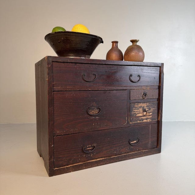 Small Japanese Kodansu Tansu Storage Chest, 1910s For Sale - Image 6 of 11