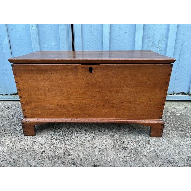 19th Century 19th Century Early American Style Hand Dovetailed Constructed Trunk Blanket Chest For Sale - Image 5 of 11