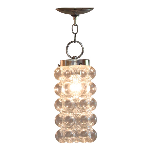 1970s Bubble Glass Pendant Light For Sale