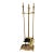 Vintage Polished Brass Fireplace Tool Set For Sale
