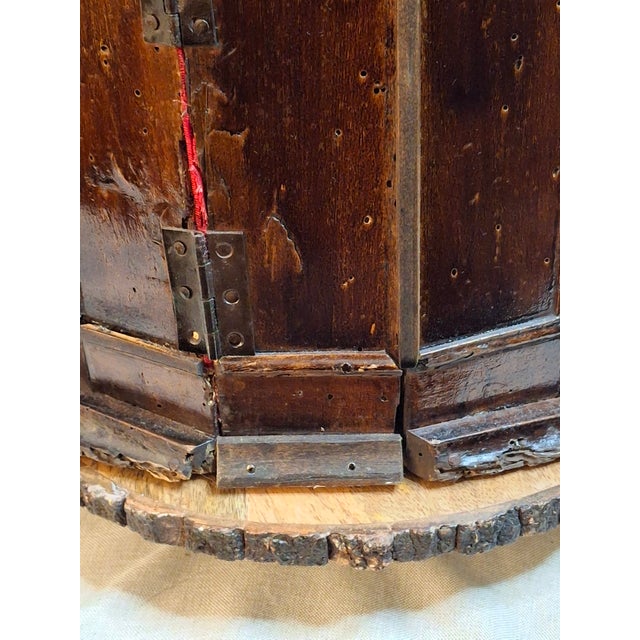Brown Antique 19thC Italian Sephardic Torah Case Tik Hand Carved Wood J Greenstein Prov For Sale - Image 8 of 17
