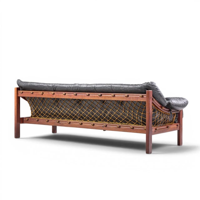 Wood Jean Gillon for Italma "Amazonas" Mid Century Brazilian Rosewood Sofa For Sale - Image 7 of 9