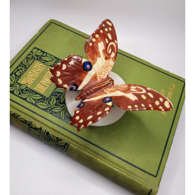 Ceramic Rare 1970s Roslyn S. Carren Studio Porcelain Butterfly For Sale - Image 7 of 7