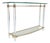 Console Table in Acrylic and Glass with Gold Metal, 1980s For Sale