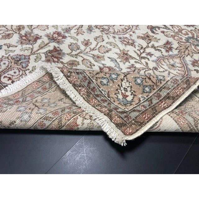 1960s Vintage Floral Design Turkish Anatolian Rug For Sale - Image 9 of 11