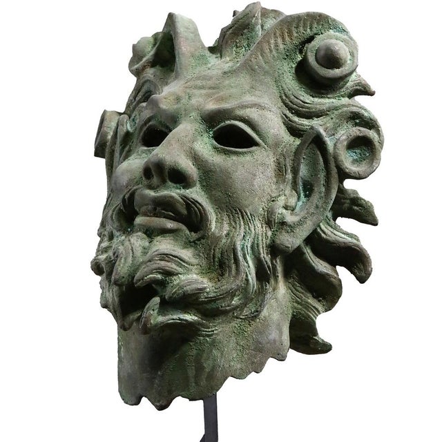 Faun Head, 21st Century, Bronze For Sale - Image 3 of 4