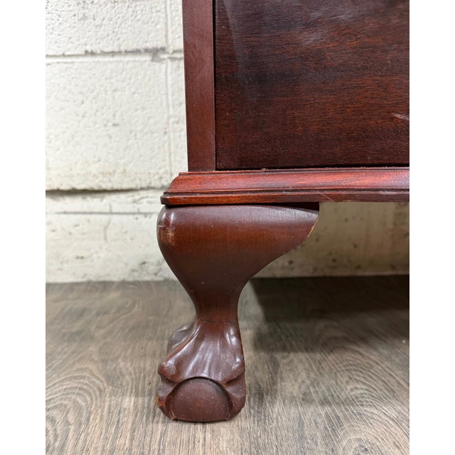 Vintage Chippendale Style Slant Front Fall Front Mahogany Secretary Desk For Sale In Kansas City - Image 6 of 17