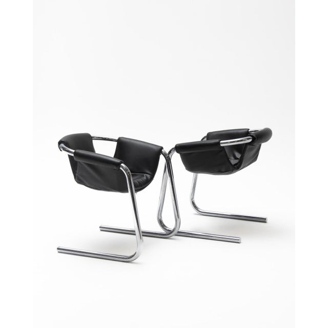 Orbita Sling Chairs by Duncan Burke for Arkana, England, 1972, Set of 2 For Sale - Image 4 of 7