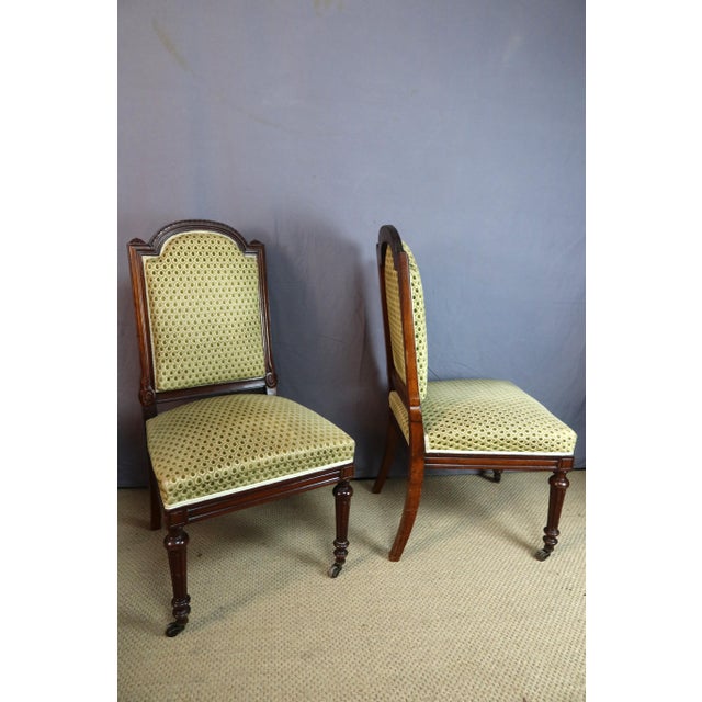 Napoleon III Chair in Walnut, Set of 8 For Sale - Image 3 of 12