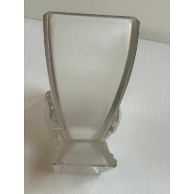 1938 Vintage Sign Verlys Frosted/Clear "Love Birds" Glass Vase For Sale - Image 13 of 17