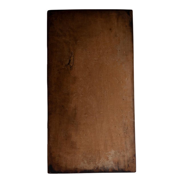 Japanese Antique Wooden Board 1860s-1900s / Abstract Art Wabisabi For Sale