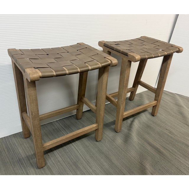 Design Plus Gallery presents a Pair of Fenton Counter Stools from Pottery Barn. The stools were made to have increased...