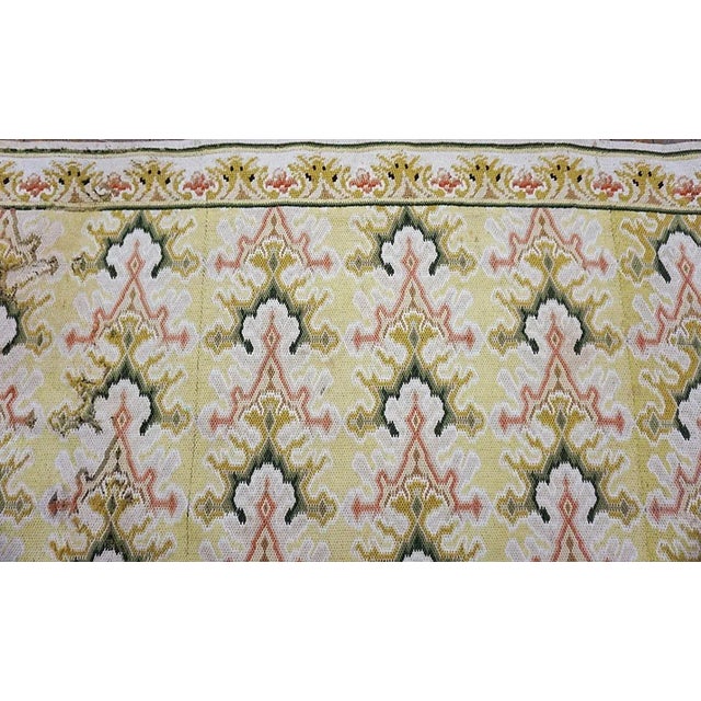 Textile 1890s Antique Needlepoint French Allover European Design Flat Weave Rug For Sale - Image 7 of 12