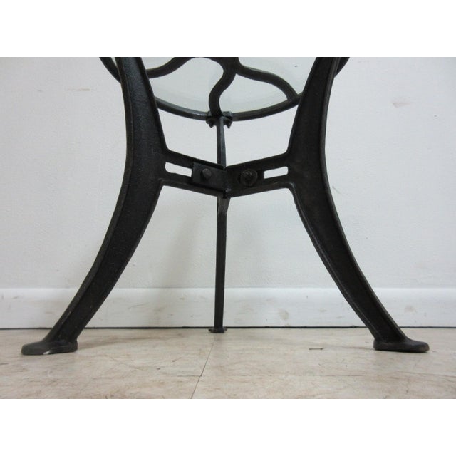 Metal Vintage Industrial Reclaimed Cast Iron Pulley Wheel End Table Pedestal B For Sale - Image 7 of 11