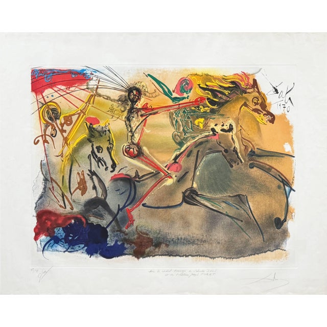 Salvador Dali, Les Caveliers de l'Apocalypse, 1971, Etching and Aquatint, in Flawless conditions. Designed 1970 to 1979