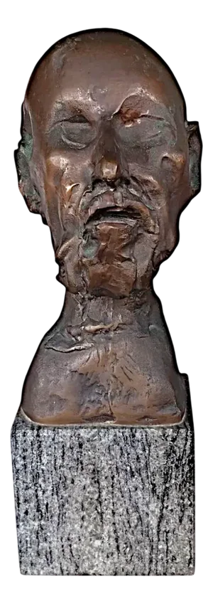 Jean Roulland, Sculpture of Hippocrates, 1970s, Bronze on Marble Base