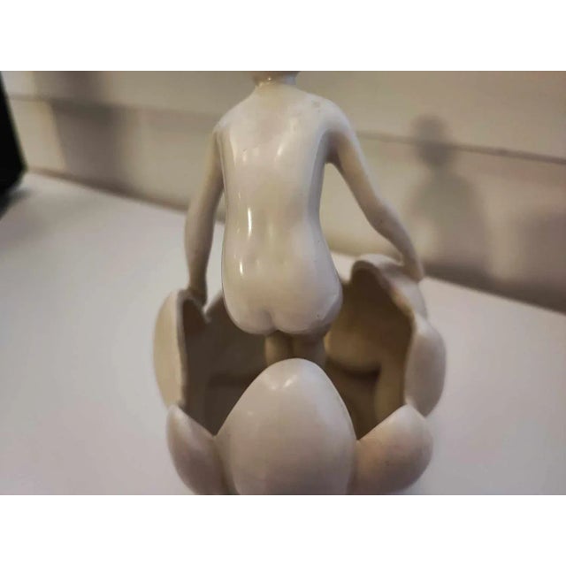 Ceramic Art Deco Porcelain Figure Girl in Lilac, 1920s For Sale - Image 7 of 9