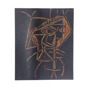 1980s "Tete de Femme" (44) Linocuts After Pablo Picasso