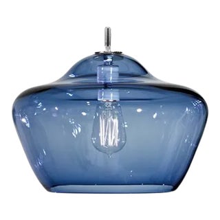 Aura Pendant Light from the Versuvius Collection in Steel Blue For Sale