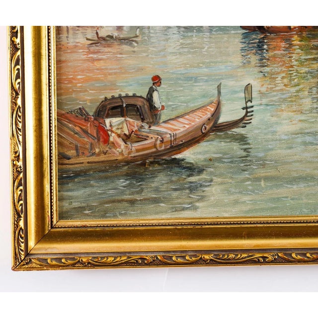 Alfred Pollentine, La Dogana Venice, 19th Century, Antique Oil on Canvas, Framed For Sale - Image 8 of 11