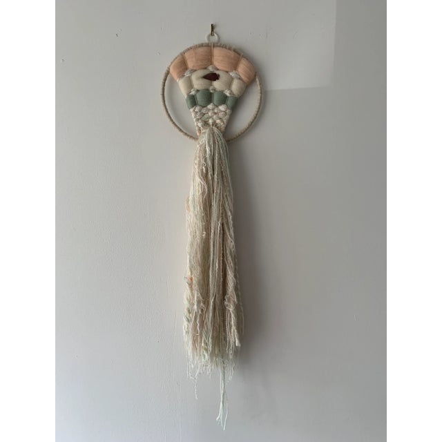 Boho Chic 1990s Mandala Fiber Art For Sale - Image 3 of 12