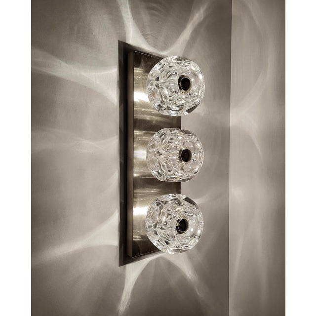 Vintage Glass Sconces from Peill & Putzler, 1970s, Set of 2 For Sale - Image 4 of 18