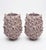 This striking pair of vintage Italian ceramic vases features a lush, high-relief design of delicate butterflies blanketing...