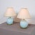 Mid-Century Modern Mid-Century Italian Blue Glass and Brass Table Lamps, 1950s, Set of 2 For Sale - Image 3 of 8