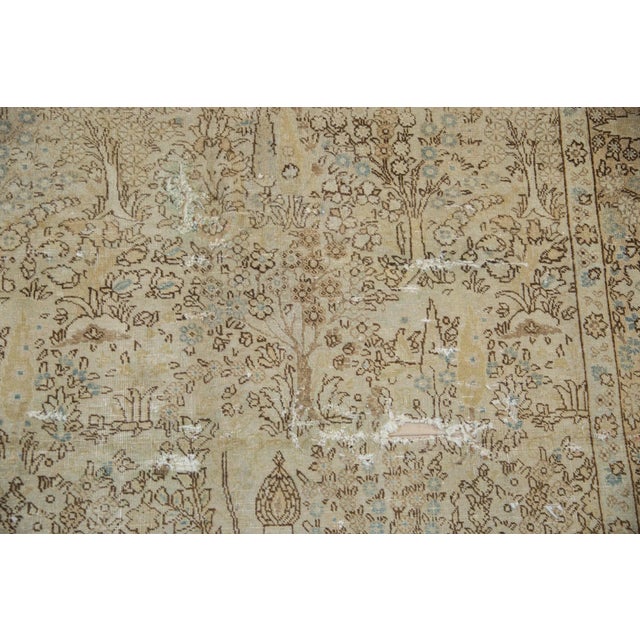 Old New House Vintage Distressed Tabriz Carpet - 6'8" X 9'6" For Sale - Image 4 of 13