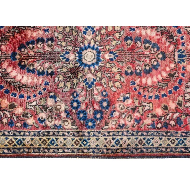 Red Traditional Early 20th Century Sarouk Rug For Sale - Image 8 of 10