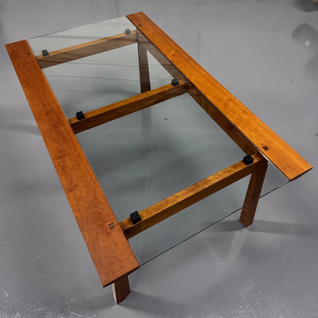 Artisan Made One Off Solid Cherry Dining Set by Charles Radtke For Sale - Image 4 of 18