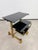 Hungarian Postmodern Brass and Smoked Glass Rolling Hi-Fi Media Stand, 1970s For Sale - Image 6 of 13