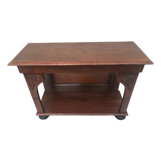 Pine & Walnut Console Table, 1940s For Sale