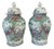 Vintage Lg Chinoiserie Famille Rose Porcelain Ginger Jars 26" H Pair For Sale